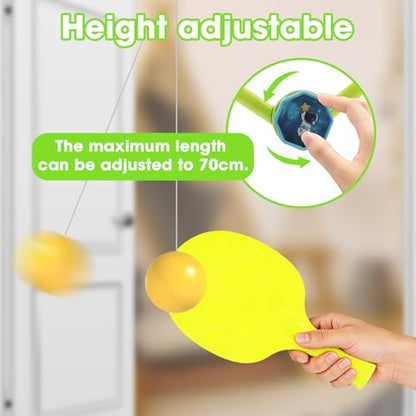 3 Set Door Ping Pong Game Over The Door, Adjustable Door Jam Pingpong Starter Kit Doorway Game Pingpong Portable Hanging Table Tennis Trainer