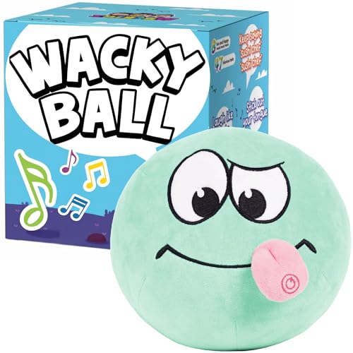 Wacky Ball - Toss Quickly & Do 50 Funny Challenges | 15 Dance Music Tracks | Indoor & Outdoor Active Party Game for Kids, Family Fun, Summer & Camping | Toy Gift for Boys & Girls Ages 3-8+