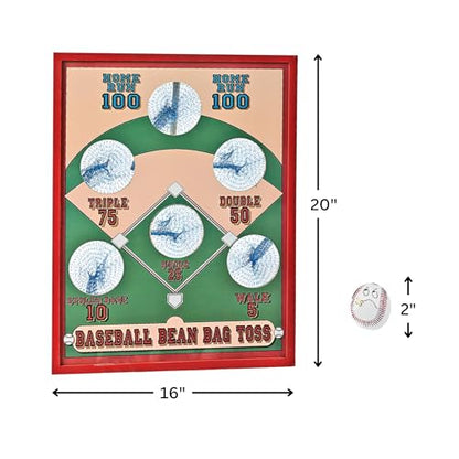 Fun Express Baseball Bean Bag Toss Game for Kids - Wood Game Board with 5 Bean Bags for Tossing - Outdoor Toys for Kids Ages 4-8 - Birthday Party Games for Boys 3-5 Year Old Gifts Yard Carnival