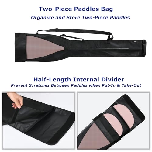 Cosmos Kayak Paddle Bag Carrying Holder Boat Canoe Paddles Case Storage Bag for Holding 2-Piece Adjustable Kayak/Dragon Boat/OC Paddles Up To 51 inch - Mesh Design in Shoulder Strap & Carry Handle