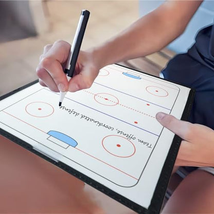 Joyeee Ice Hockey Tactics Board for Kids & Adults, Magnetic Coaching Board, Ice Hockey Equipment for Men, Boys and Ice Hockey Enthusiast, Christmas Ice Hockey Gifts for Men Father - color: #04 Folding Ice Hockey Board