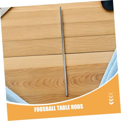 TOYANDONA 6pcs Iron Foosball Table Rods Replacement with Safety Caps Soccer Table Poles for Easy Installation Compatible with Adult and Foosball Machines for Worn Rod Repair