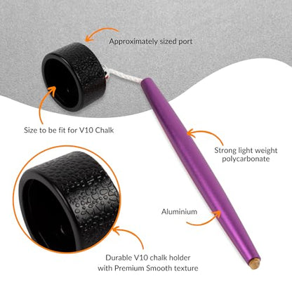 Aluminum Circle Pool Chalk Holder - Use with TAOM Pyro or TAOM V10 Chalk - Slip-in Pocket Pool Cue Chalk Holder - Cover Billiard Supplies - Snooker Accessory Chalk - color: Purple