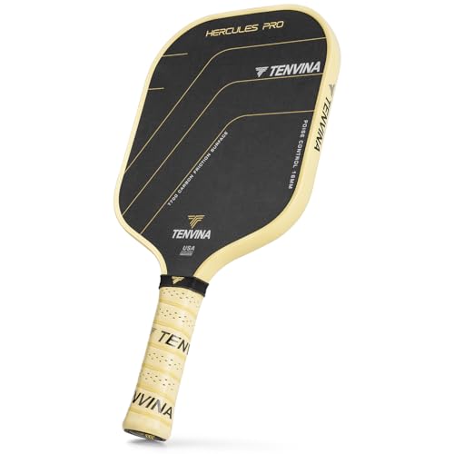 TENVINA Pickleball Paddles, Thermoformed T700SC Carbon Fiber Pickleball Paddle, Pickle Ball Paddle USAPA Approved with Dominant Power and Larger Sweet Spot - color: PRO-Carbon-Wider-16MM Control