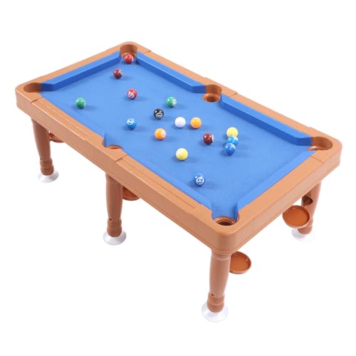 TOPINCN Mini Pool Table, 17.32 Inch Portable Tabletop Billiards Game with Billiard Balls, Cue Sticks and Triangles Rack, Table Games Pool Table Toy for Children Family Indoor