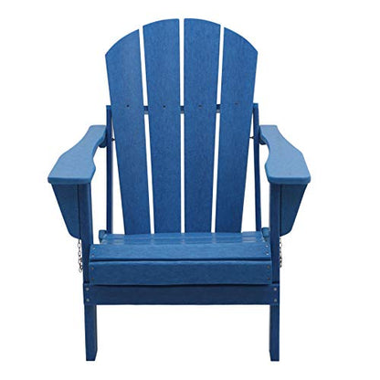 WestinTrends Malibu HDPE Outdoor Patio Folding Poly Adirondack Chair, Pacific Blue - color: Pacific Blue, size: 1 Chair