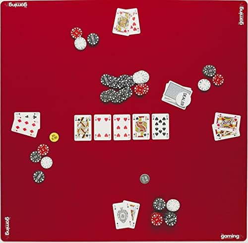 The Gaming Mat Company Poker, Dominoes, Bridge & Mahjong Table Mat- Oxblood 33" x 33" Premium Gaming Mat- Cards Playmat- Card Gaming Mat Table Top Cover Topper Card Game Mat Square Mahjong Table Cover - color: Oxblood