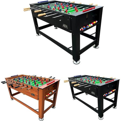 KICK Dyad 55" 2-in-1 Multi-Game Table – Foosball & Billiards/Pool Table - color: Black