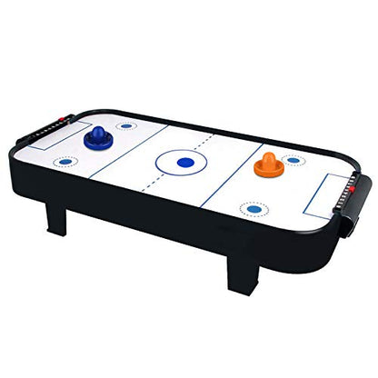 ONE250 Air Hockey Pushers and Red Air Hockey Pucks, Goal Handles Paddles Replacement Accessories for Game Tables (4 Striker, 4 Puck Pack) - color: Orange & Blue
