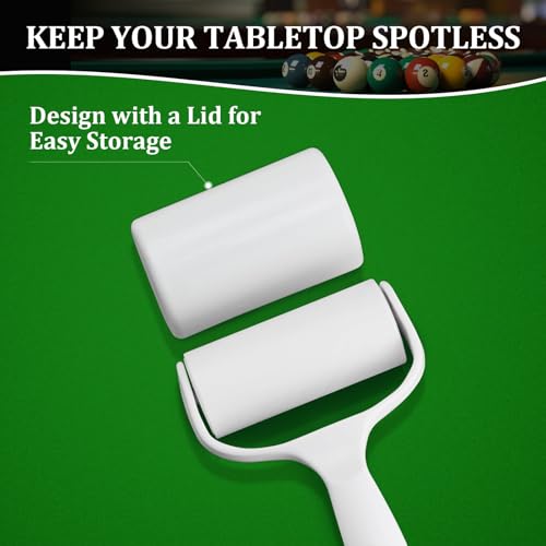 9-Piece Billiard Table Cleaner Kit for Felt | Billiard Felt Cleaner Set with 2 Wooden Brush, Cue Cleaning Cloth, Ferrule Polish Cloth & Sticky Lint Roller and Storage Bag