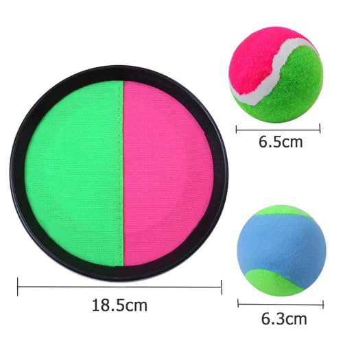 Aneco Toss and Catch Paddle Game Set Disc Paddles and Toss Ball Sport Game with Storage Bag, 6 Paddles and 6 Balls - color: Black