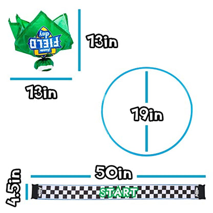 Franklin Field Day Deluxe Tic Tac Toe Racing for Kids and Adults - Perfect for Backyard Play - Includes 9 Play Space Hoops, 6 Tic Tac Toe Weighted Flags and 1 Starting Line