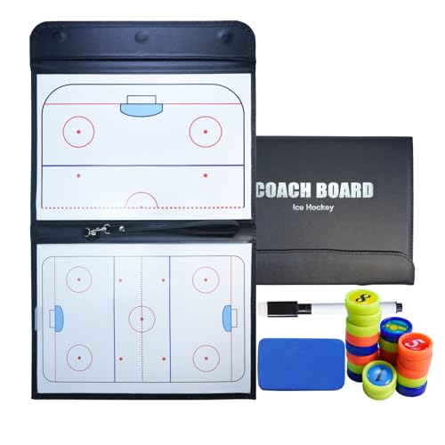 Joyeee Ice Hockey Tactics Board for Kids & Adults, Magnetic Coaching Board, Ice Hockey Equipment for Men, Boys and Ice Hockey Enthusiast, Christmas Ice Hockey Gifts for Men Father - color: #04 Folding Ice Hockey Board