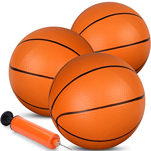 Mini Toy Basketballs, Small 6 Inch Replacment Ball for Indoor Mini Basketball Hoop, 6" Small Replacement Basketball, Toddler Balls, Beach Sand Toy Rubber Ball for Inflatable Pool Hoop Kids Adult - color: 1Orange