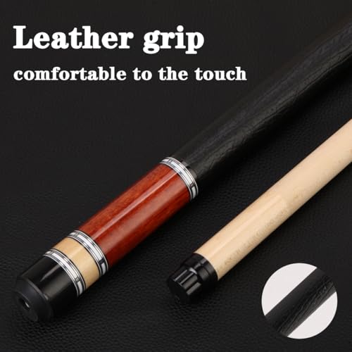 10mm .5mm mm Canadian Maple Pool Cue Stick Set(with Case), 58 inch 19, 19.5 Oz Pool Stick, 2-Piece Grey Brown Billiard Pool Cue Stick - color: 11.5mm(19.5oz)