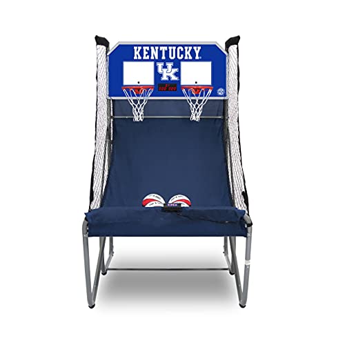 Pop-A-Shot - Home Dual Shot with NCAA Graphics l Sensor Scoring l 16 Game Modes l 7 Balls l Foldable Storage l for All NCAA Fans - style: Kentucky Wildcats