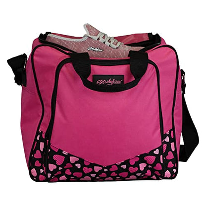 KR Strikeforce Krest Single Bowling Ball Tote Bag Holds One Bowling Ball and Shoes Up to Size 14 - color: Hearts