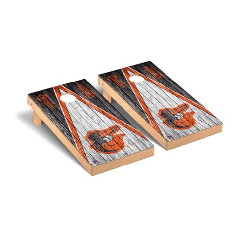 Baseball Themed Cornhole Boards, 2x4 Premium Corn Hole Board Set, Officially Licensed Cornhole Boards, Perfect for Tailgates - color: Baltimore, size: 2. Include Carrying Case