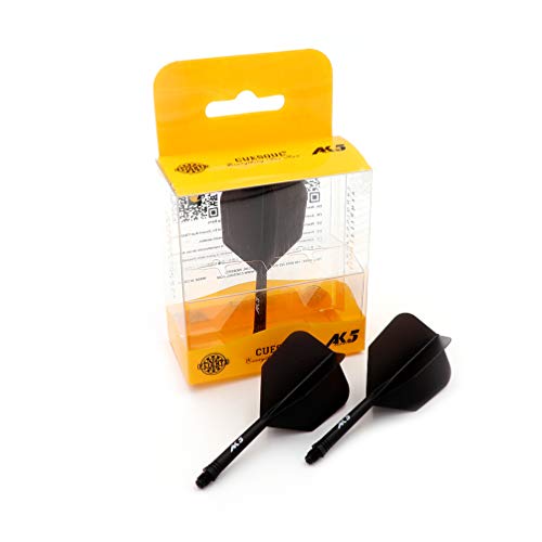 CUESOUL ROST Integrated Dart Flight and Shafts Meduim/Small/Large - color: Solid Black, size: Size S-21mm