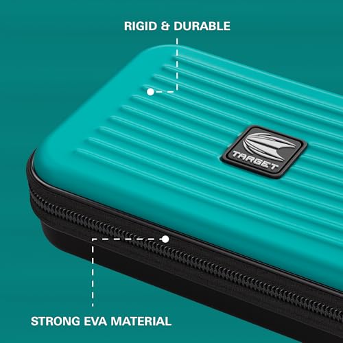 Target Darts Takoma XL Darts Wallet Case, Aqua – Holds 6 Darts, Protective EVA Holder with Double Zip Lock Pouches – Professional Dart Accessories - color: Aqua