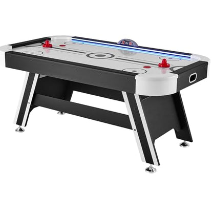 Happybuy 72" Air-Powered Hockey Table, Indoor LED Hockey Game with Electronic Score System, Includes 2 Pucks and 2 Pushers, Arcade Set for Kids and Adults, Ideal for Game Room