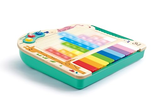Hape Dynamic Pixel Piano - 3-in-1 Interactive Wooden Piano Toy for Toddlers Age 1-6, Musical Sensory Toy with LED Pixel Art Screen, Guided Melodies & Animal Sounds, Early Learning Educational Gift