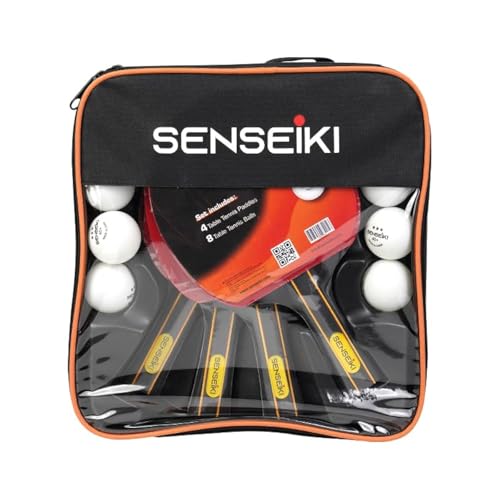 Ping Pong Paddles - High-Performance Set with Premium Table Tennis Rackets, 3-Star Ping Pong Balls, Compact Storage Case | Table Tennis Set - style: 4 racket + 8ball