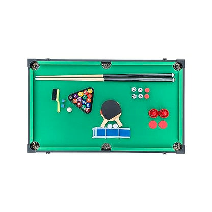 KICK Tetrad 55" 4-in-1 Multi Game Table – Foosball, Billiards/Pool, Air Hockey & Ping Pong - color: Brown