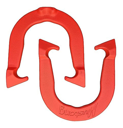 Mustang Professional Pitching Horseshoes- Made in The USA - color: Red Pair (2 Horseshoes)