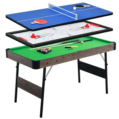 Multi Pool Table, Portable Billiard Tables with Full Set of Accessories, for Home, Game Room, Office, or Recreational Spaces