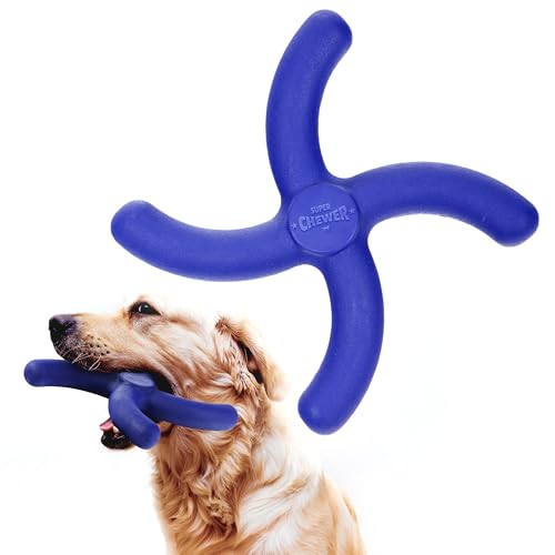 Tuff Pupper SuperChewer Tough Boomerang Toy | Lifetime Replacement | Strong Natural Rubber | Great Dog Fetch Toy | Toys for Dogs | Ultra Durable Chew Toys for Aggressive Chewers | for Large Breeds - size: Large