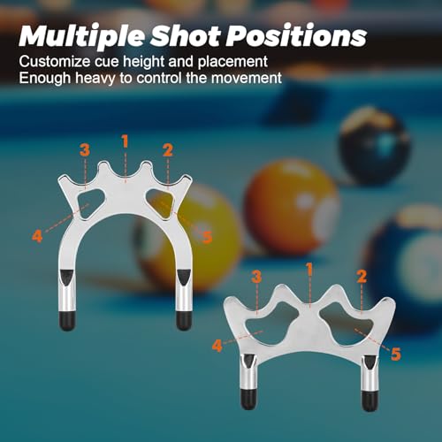 Carbon Fiber Lightweight Pool Bridge Stick, Removable Metal Heads | Made of 100% carbon fiber, sturdy & solid, easy to assemble, stretches from 17"to 55.5", compact storage bag for portability