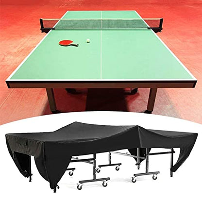 Table Tennis Cover with Buckle Snap Water Ping-Pong Cover All Weather-Protection Indoor Outdoor Outdoor Protectors