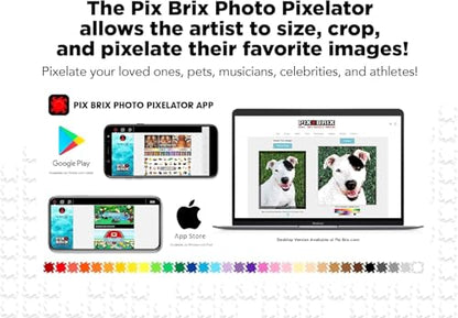 Pix Brix - Pixel Art Kit - Bengal Tiger, 450 Pieces - Patented Slide + Stack Pixel Puzzle Building Bricks, Build & Collect Animals - Stem Toys, Ages 6 Plus - style: Bengal Tiger
