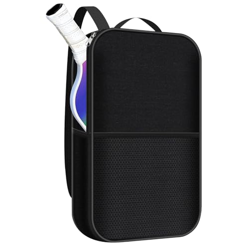 Pickleball Paddle Cover with Pocket, With Extra Storage Space Pocket for Accessories, Fits Store 2 Paddle &4balls, Zipper Closure - Waterproof Material