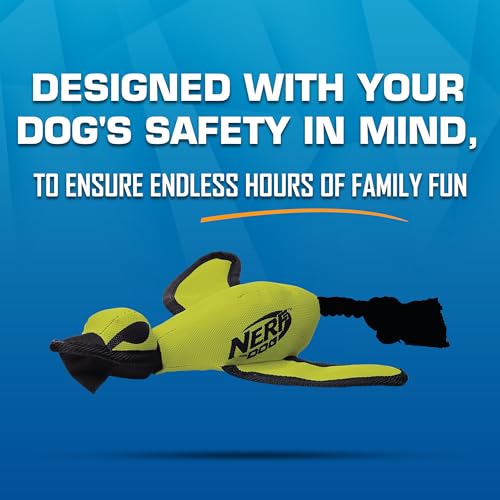 Nerf Dog Trackshot Launching Duck Dog Toy, 16.5 Dog Fetch Toy for Medium and Large Breeds, Green - color: Green