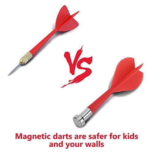 18 inch Magnetic Dart Board Set for Kids, Indoor Outdoor Game Dart Game with 12 Darts, Dartboard Toys Gifts for 8 9 10 11 12 Year Old Boys
