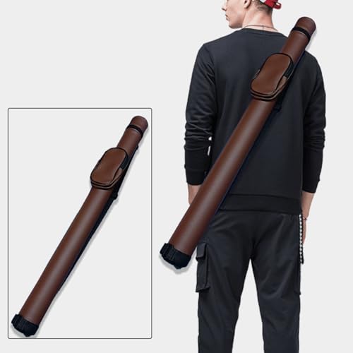 SUPERDIAMOND Hard Pool Cue Case for 58" 2-Piece Cues, Portable Pool Stick Case & Pool Stick Bag for League, Protective Cue Case & Pool Cue Bag, Billiard Cue Cases, 2x2 Pool Cue Case Style - color: Brown