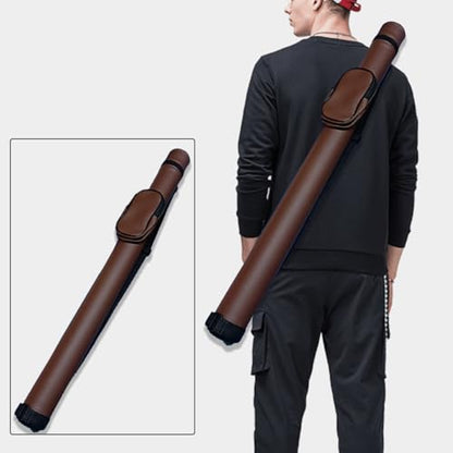 SUPERDIAMOND Hard Pool Cue Case for 58" 2-Piece Cues, Portable Pool Stick Case & Pool Stick Bag for League, Protective Cue Case & Pool Cue Bag, Billiard Cue Cases, 2x2 Pool Cue Case Style - color: Brown