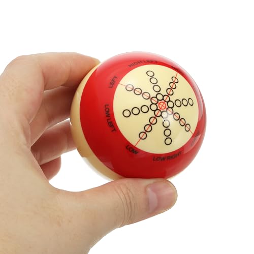 PATIKIL Billiard Practice Training Cue Ball, AAA-Grade Pro Cup Standard Pool Cue Ball with Red Dots Billiard Accessories - color: Red