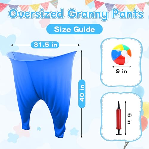 Granny Pants Yard Game Oversized Granny Pants Outdoor Games Party Set - color: Blue