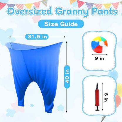 Granny Pants Yard Game Oversized Granny Pants Outdoor Games Party Set - color: Blue and Green