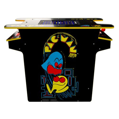 Arcade1Up Pac-Man Head-to-Head Arcade Table, Black Series, 17" Color LCD, 29" Tall - Plug & Play Retro Home Game Machine w/ Dual Joysticks & 12 Classics Including Galaga, Dig Dug, Mappy and More