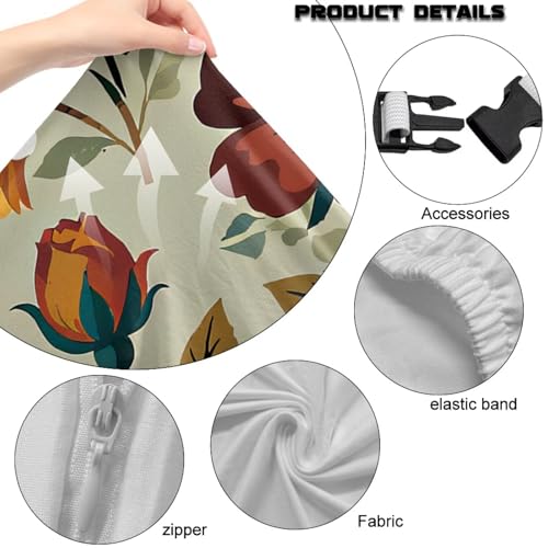 Suobstales Peony Flower Pattern Stretchable Gaming Chair Cover with Armrest Protector Washable Elastic Computer Chair Slipcover Anti-Slip Easy to Install Water-Repellent for Office Use - color: Peony Flower