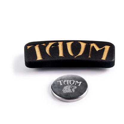 Taom Magnetite Billiard Pool Cue Chalk Holder with Cup in Branded Box, Black