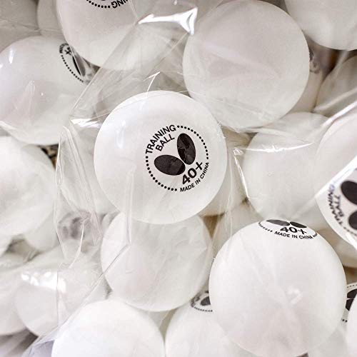 Butterfly 40+ Training Ball 40+ Ball Used for Training – Pack of 6 or Box of 120 White Training Balls – 40+ Training Balls are Comparable to a Three-Star Ball
