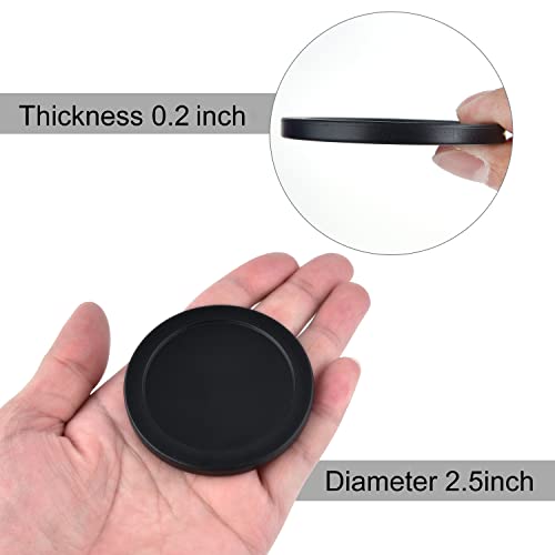 Coopay 12 Pieces Home Air Hockey Pucks 2.5 Inch Heavy Replacement Pucks for Game Tables Equipment Accessories, 12 Grams - color: Black