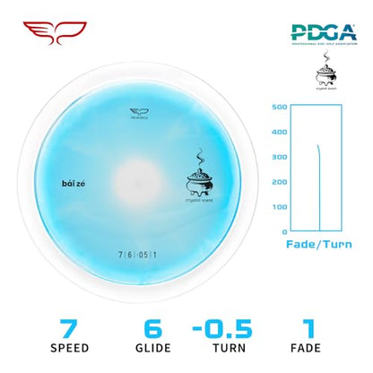 Yikun PDGA Disc Golf Fairway Driver|Pro Worlds 2025 Limited Edition|170-176g Perfect for Outdoor Games and Competition - color: Crystal Scent Skyblue