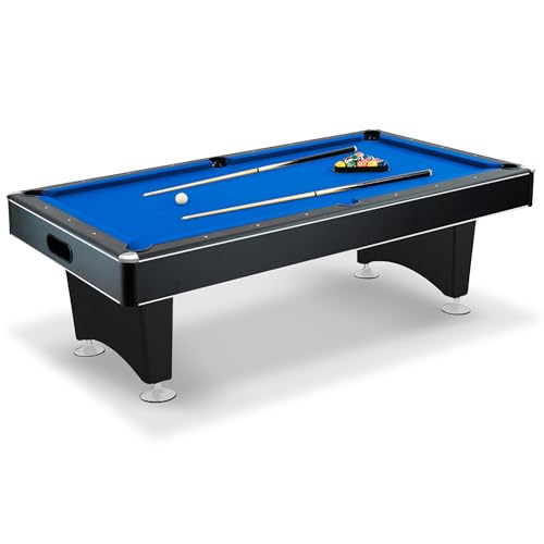 Hathaway Hustler Tournament Pool Table – Includes Cue Sticks, Billiard Balls, Automatic Ball Return – Perfect for Competitive Players and Family Games Room - size: 8-Feet
