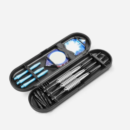 Mikinona 2pcs Portable Darts Carry Case Set with Storage Compartments Hard Shell Darts Organizer Box for Travel and Soft Tip Accessories